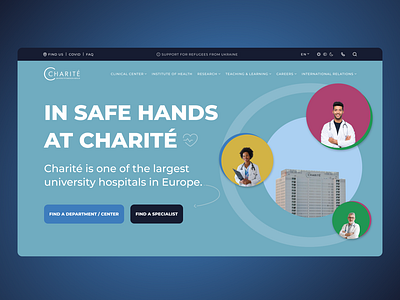 Charité university hospital - Website design