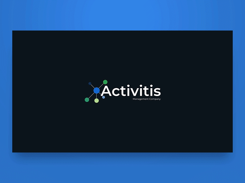 Activitis. Management company animation interface landing management ui ux website