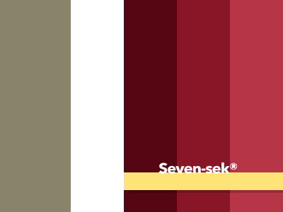Seven-sek color fashion logo red swedish