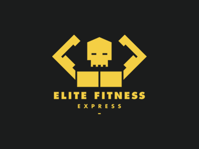 Elite Fitness Express branding elite fitness jiu jitsu logo mma skull ufc workout