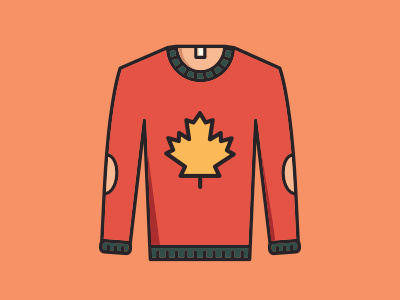 Sweater canada fall icon illustration leaf logo sweater warm