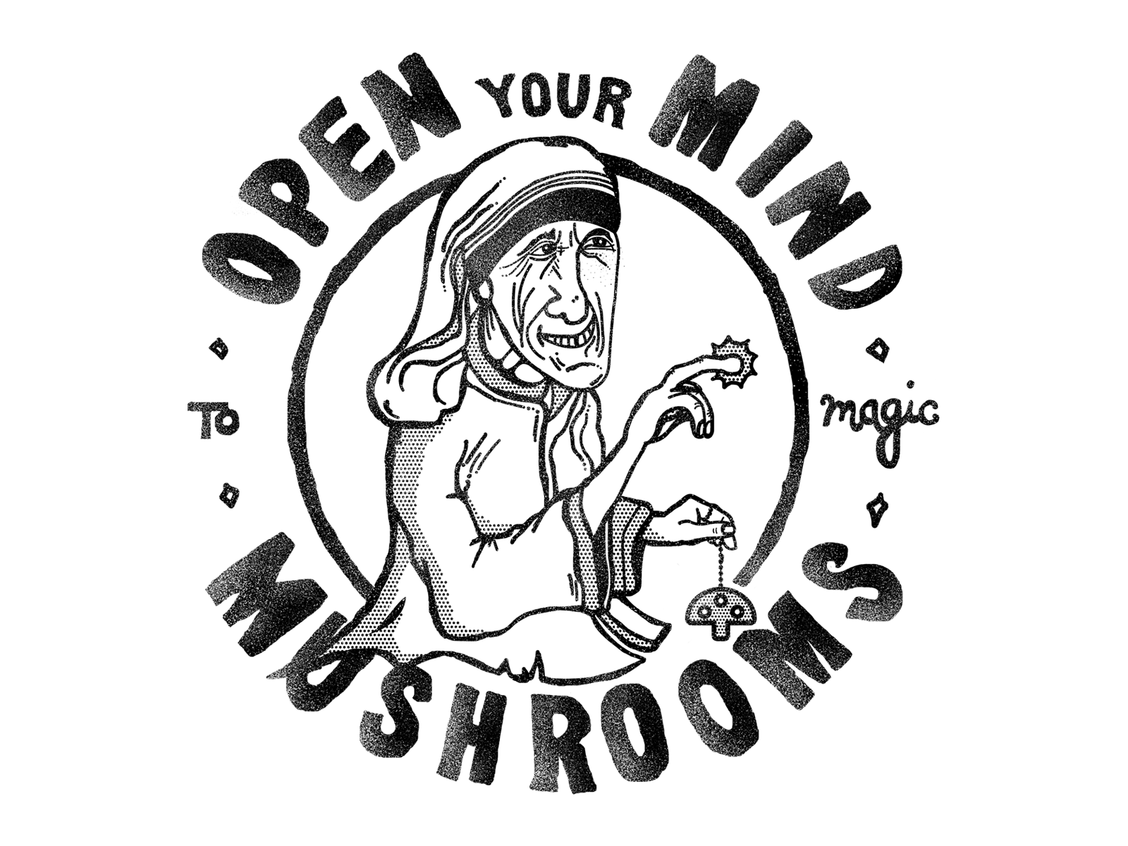 Open Your Mind illustration magic print type typography