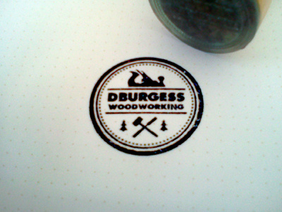 DBurgess Woodworking stamp brand branding logo logos stamp type typographic typography wood