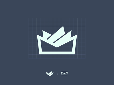 Process branding king logo symbol