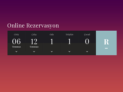 Reservation Date Picker date picker hospitality hotel reservation