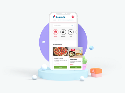 Domino's Pizza APP - QR Menu app design menu design pizza app qrcode