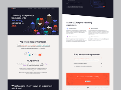 Tozan.ai - How It Works ab ab testing clean clean landing clean page dailyui design how it work how it works landing page minimal minimal landing minimal web page testing ui uidesign web page website