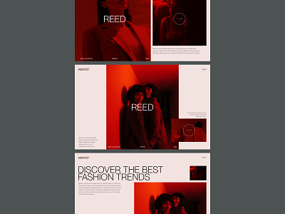 FASHTOO Design Concept clean design fashion grid layout minimal modern photography red type typography ui design web design webflow website whitespace
