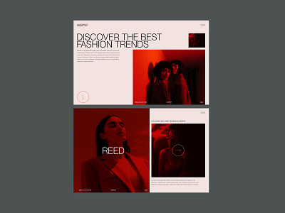 FASHTOO Design Concept concept fashion grid layout minimal modern red simple typo typography web design website