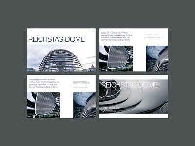 Reichstag Dome Concept clean grid landing layout minimal minimalist modern photography typo typography ui web design whitespace