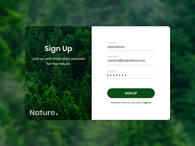 Daily UI 001 - Sign up page
