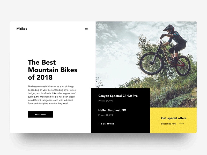 Mbikes Article Interaction animation article interaction mbikes principle ui uidesign ux