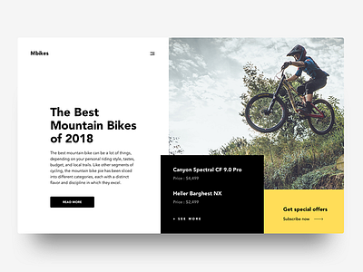 Mountain Bikes bikes collective design mountain studio ui uidesign ux