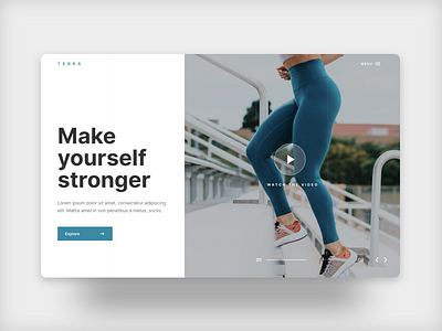 Make Yourself Stronger blue clean concept dailyui design ui uidesign