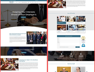 Law PSD Template agency design landing page law lawyer ui