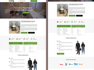 Living-Toilet cleaning PSD Template Design