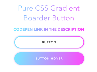 Gradient Boarder Button amethyst black blue branding button codepen color css design gradient gradient button gradient color gradient design pink purple typography ui ux