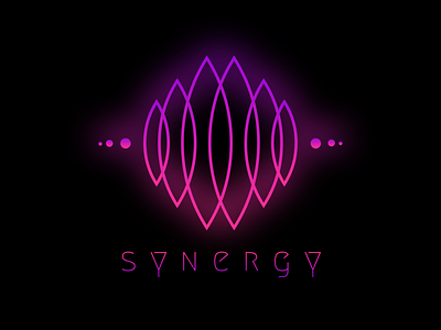 Synergy animation branding branding agency branding and identity design flat hot pink icon illustration logo neon neon colors neon light type typography ui ux vector web website