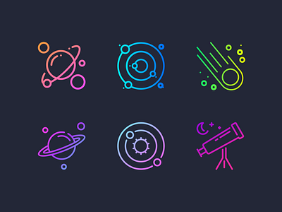 Gradient Space Icon Set