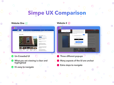Simple UX Comparison comparison design figure illustraion infographic infographics purple simple sketch ui user experience ux ux design ux ui web web design webdesign website