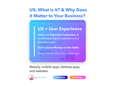 UX, What is it? & Why Does it Matter to Your Business? app app design business desktop app desktop design ui ui ux uidesign uiux user experience user interface design userinterface ux design uxui web webdesign website website concept website design websites