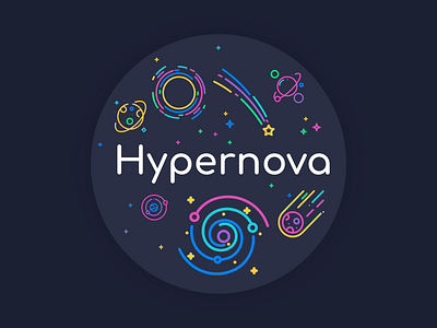 Hypernova Profile Pic branding illustration logo space art typography vector web
