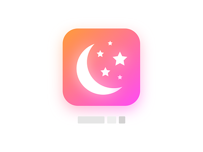 Sleep Tracking App Icon app app icon app icons branding celestial gradient gradients icon iconography icons logo moon night pink sleep stars ui ux