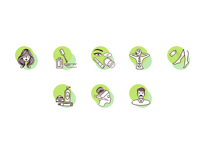 Icons for beauty saloon