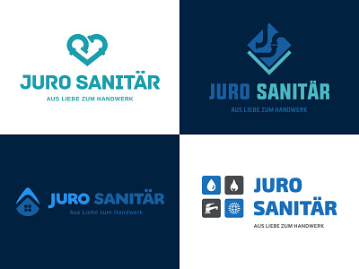 JuRo Sanitär logo brand design brand identity branding gas heating identity branding identity design logo logo design logotype plumbing selling solar system water