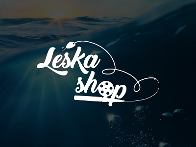 Leska shop logo brand brand identity branding branding design fish line fish logo fishing idenity identity design illustrator logo logo design logotype vector