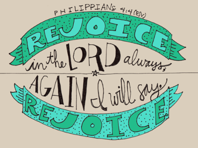 Philippians 4:4 design draw give handlettering sketch verse