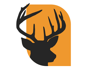 Reindeer animal antlers deer horn hunting icon logo rare reindeer silhouette stag wildlife