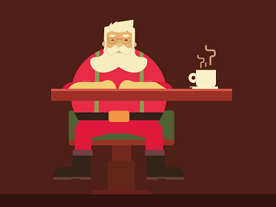Santa and his coffee