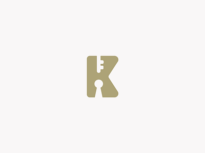 "K" Key Logo. branding design k key logo pedrod