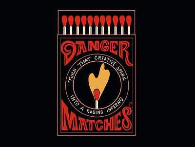 Magical Matches to Light You Up! design handlettering illustration matchbox design procreate type typography