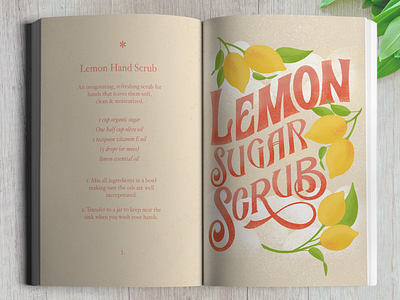 Lemon Sugar Scrub Illustration and Recipe