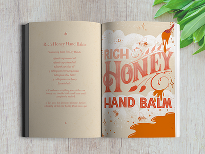 Rich Honey Hand Balm recipe and Illustration