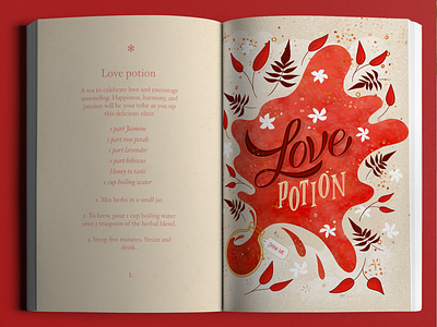 Love Potion Illustration and Recipe