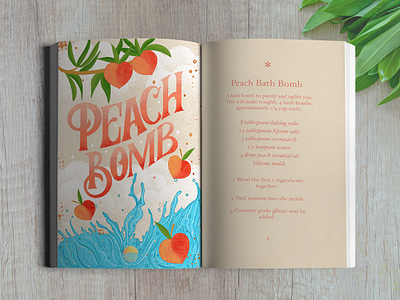 Peach Bomb Illustration and Recipe