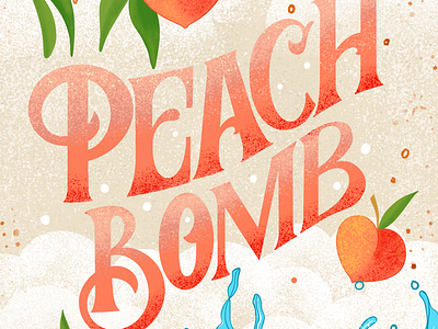Close up from Peach Bomb Illustration