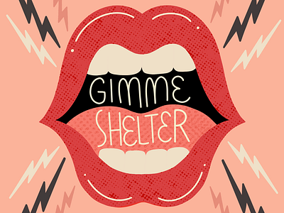 Gimme Shelter design digitalart gimmeshelter illustration lips mouth music rollingstones
