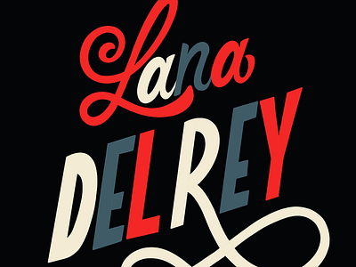 Lana Del Rey hand lettering illustration procreate