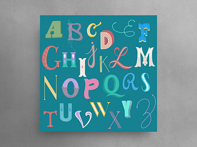 Alphabet alphabet design hand lettering illustration procreate app type typography