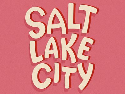 Salt Lake City design dimensional letters graphic design handlettering procreate