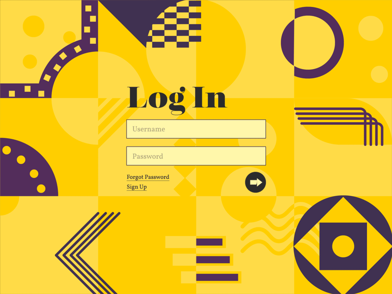 Abstract Log In Animation