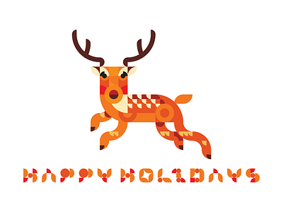 Oh, hey reindeer! animal deer geometric illustration modern movement pattern texture