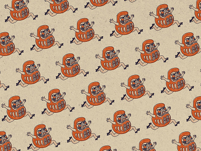 Daruma Pattern daruma illustraion mascot pattern