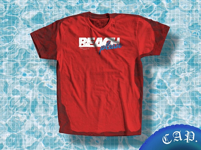 Beach Please CAP. brand clothing pool red tshirt