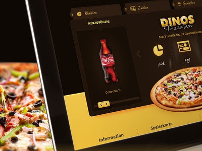 Dinos Pizza Taxi pizza webdesign