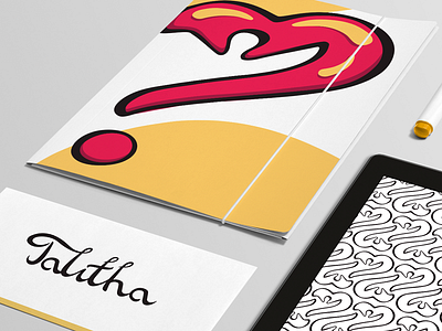 Talitha Stationary branding logo talitha